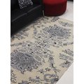 Micasa 9 x 12 ft. Hand Tufted Wool Floral Rectangle Area RugBeige & Blue MI1782611